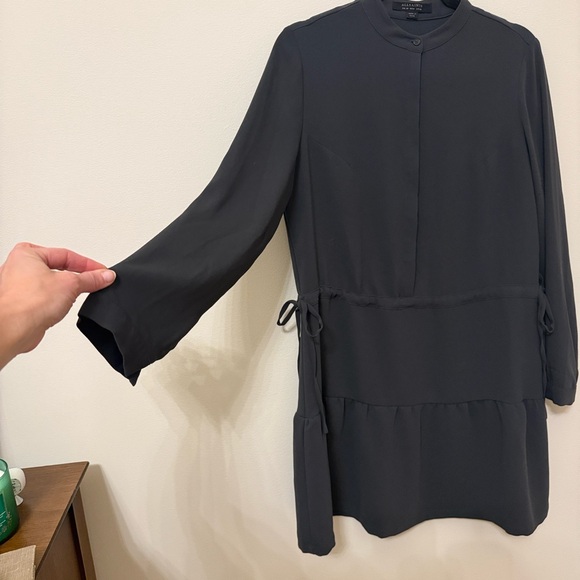 All Saints Olive Green Long Sleeve Sheath Dress - Picture 2 of 5